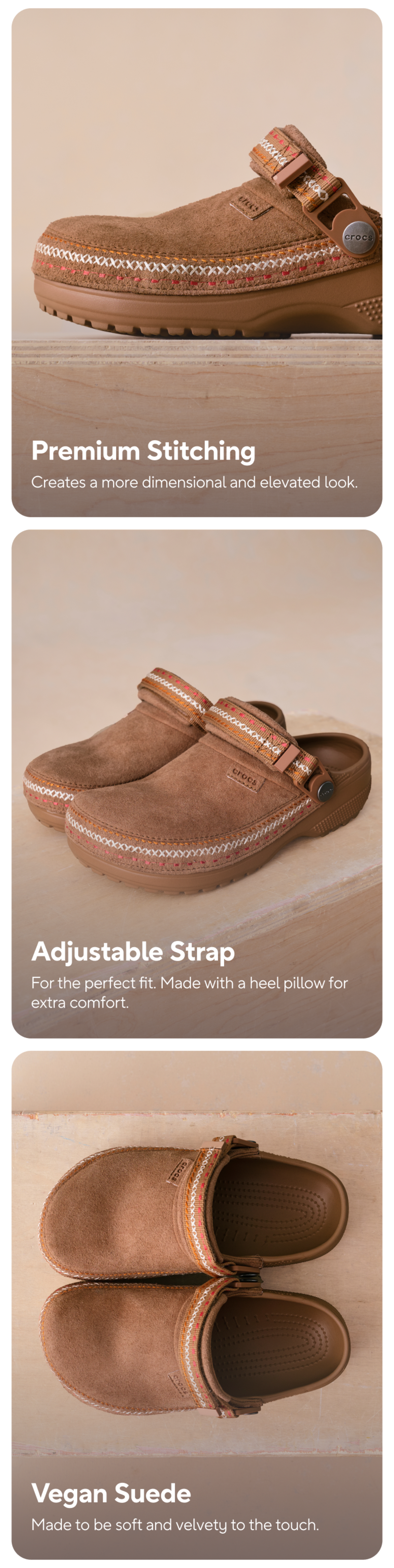 Crafted Vegan Suede Stitch Clog - Crocs